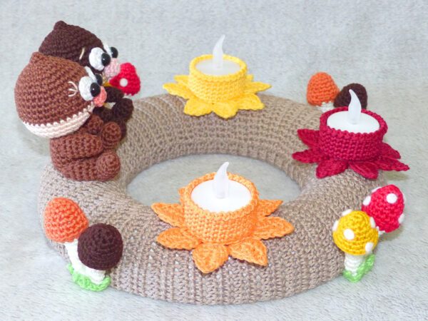 Häkelanleitungen für Herbst Häkelanleitung Tischkranz Herbst Amigurumi 6