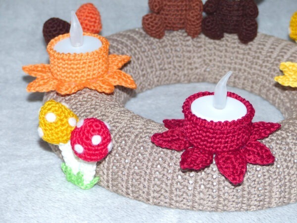 Häkelanleitungen für Herbst Häkelanleitung Tischkranz Herbst Amigurumi 8