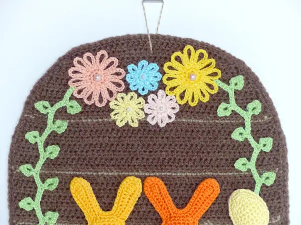 Häkelanleitungen für Ostern Häkelanleitung Türschild Ostern Amigurumi 5
