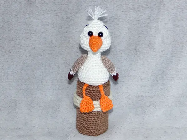 Häkelanleitungen für Schlüsselanhänger Häkelanleitung kleine Möwen Amigurumi 4