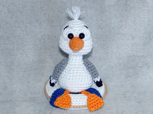 Häkelanleitungen für Schlüsselanhänger Häkelanleitung kleine Möwen Amigurumi 6