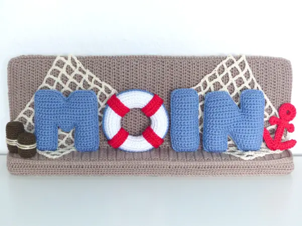 Häkelanleitungen für Sommer Häkelanleitung Türschild oder Dekoschild MOIN Amigurumi 8