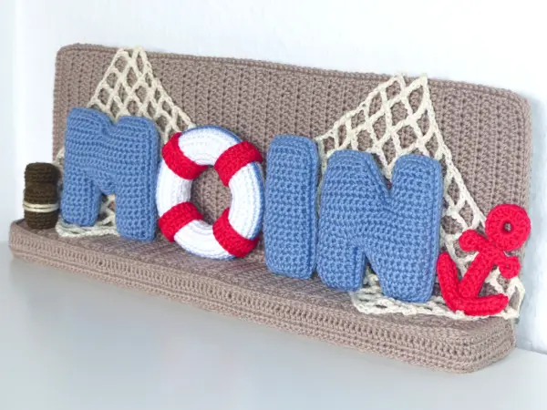 Häkelanleitungen für Sommer Häkelanleitung Türschild oder Dekoschild MOIN Amigurumi 10