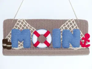 Häkelanleitungen für Sommer Häkelanleitung Türschild oder Dekoschild MOIN Amigurumi 2