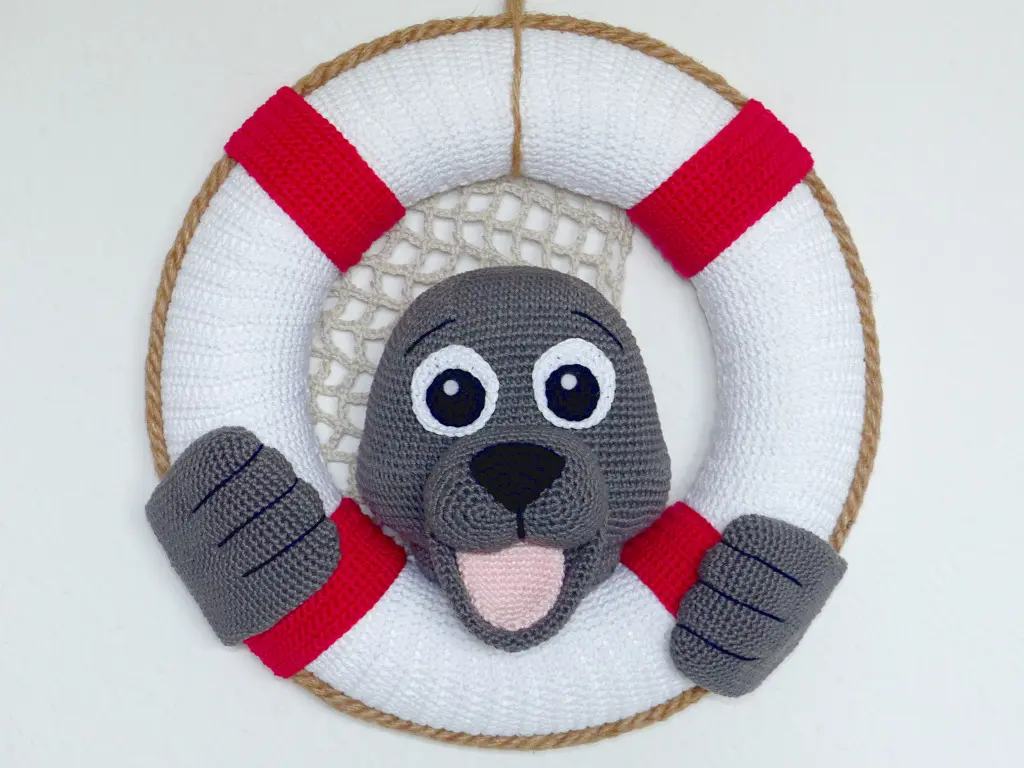 Häkelanleitungen für Sommer Häkelanleitung maritimer Türkranz Seerobbe im Rettungsring Amigurumi 3 Häkelanleitungen für Sommer Häkelanleitung maritimer Türkranz Seerobbe im Rettungsring Amigurumi 3