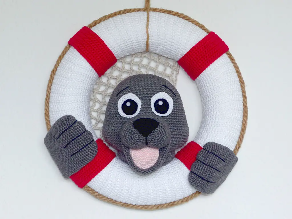 Häkelanleitungen für Sommer Häkelanleitung maritimer Türkranz Seerobbe im Rettungsring Amigurumi 4 Häkelanleitungen für Sommer Häkelanleitung maritimer Türkranz Seerobbe im Rettungsring Amigurumi 4