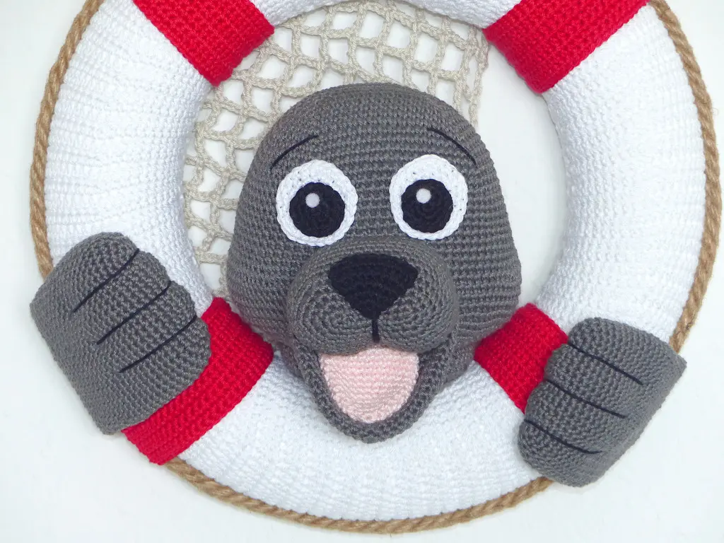 Häkelanleitungen für Sommer Häkelanleitung maritimer Türkranz Seerobbe im Rettungsring Amigurumi 7 Häkelanleitungen für Sommer Häkelanleitung maritimer Türkranz Seerobbe im Rettungsring Amigurumi 7