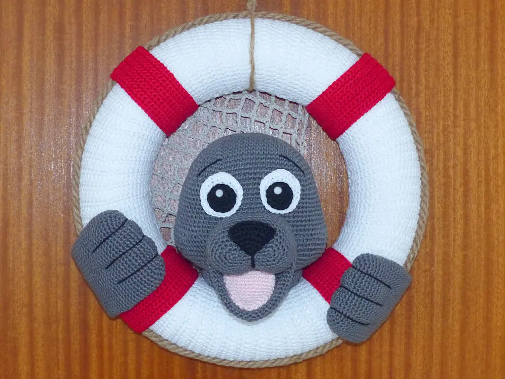 Häkelanleitungen für Sommer Häkelanleitung maritimer Türkranz Seerobbe im Rettungsring Amigurumi 8 Häkelanleitungen für Sommer Häkelanleitung maritimer Türkranz Seerobbe im Rettungsring Amigurumi 8