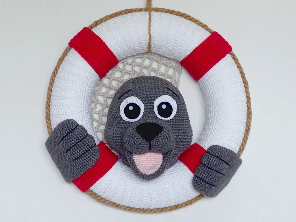 Häkelanleitungen für Sommer Häkelanleitung maritimer Türkranz Seerobbe im Rettungsring Amigurumi 9 Häkelanleitungen für Sommer Häkelanleitung maritimer Türkranz Seerobbe im Rettungsring Amigurumi 9